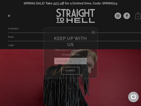'straighttohellapparel.com' screenshot