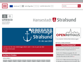 'stralsund.de' screenshot