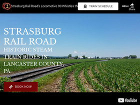 'strasburgrailroad.com' screenshot