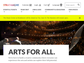 'strathmore.org' screenshot