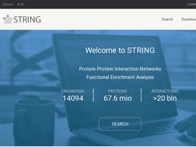 'string-db.org' screenshot