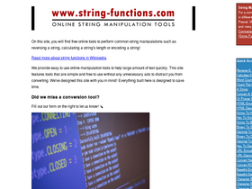 'string-functions.com' screenshot