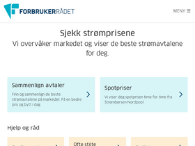 'strompris.no' screenshot
