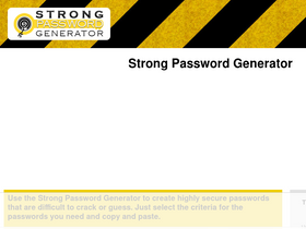 'strongpasswordgenerator.org' screenshot