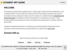 'studentartguide.com' screenshot