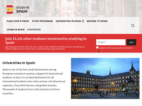 'studying-in-spain.com' screenshot