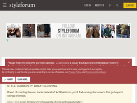 'styleforum.net' screenshot