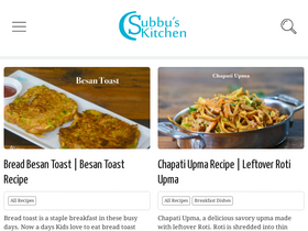 'subbuskitchen.com' screenshot