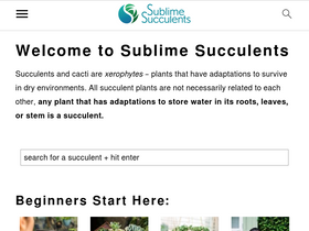 'sublimesucculents.com' screenshot