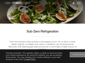 'subzero.com' screenshot
