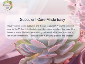 'succulentalley.com' screenshot