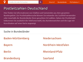 'suche-postleitzahl.org' screenshot