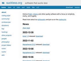 'suckless.org' screenshot