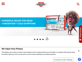 'sudafed.com' screenshot