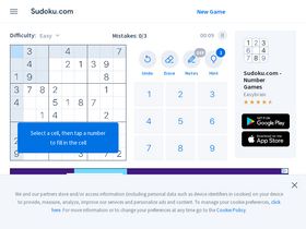 'sudoku.com' screenshot