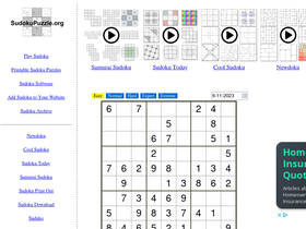 'sudokupuzzle.org' screenshot