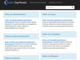 'suenosignificado.com' screenshot