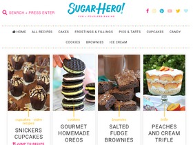 'sugarhero.com' screenshot