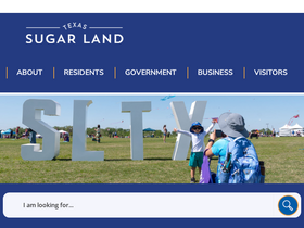 'sugarlandtx.gov' screenshot
