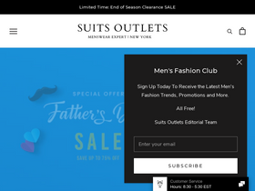 'suitsoutlets.com' screenshot