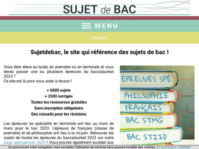 'sujetdebac.fr' screenshot