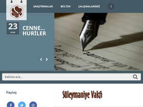 'suleymaniyevakfi.org' screenshot