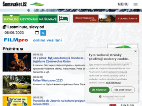 'sumavanet.cz' screenshot