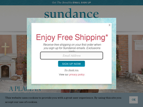 'sundancecatalog.com' screenshot