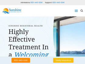 'sunshinebehavioralhealth.com' screenshot