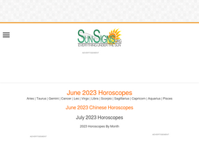 'sunsigns.org' screenshot