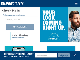 'supercuts.com' screenshot