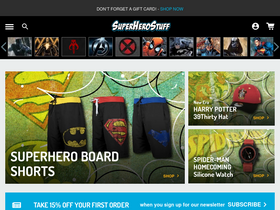 'superherostuff.com' screenshot