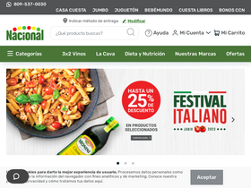 'supermercadosnacional.com' screenshot