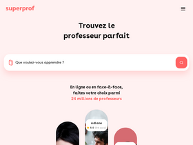 'superprof.fr' screenshot