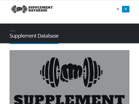 'supplementdatabase.com' screenshot