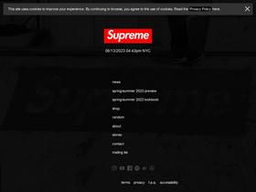 'supreme.com' screenshot