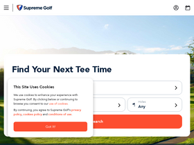 'supremegolf.com' screenshot