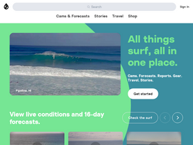 'surfline.com' screenshot