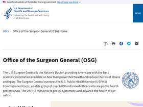 'surgeongeneral.gov' screenshot