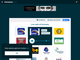 'surinaamseradio.com' screenshot