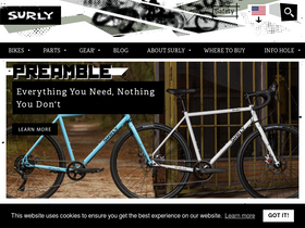 'surlybikes.com' screenshot