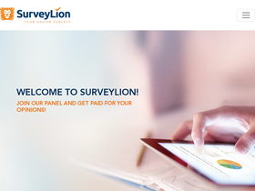 'surveylion.com' screenshot