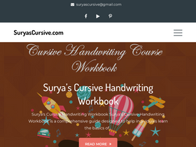 'suryascursive.com' screenshot