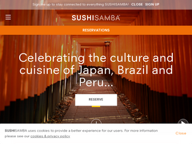 'sushisamba.com' screenshot