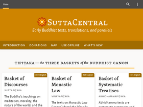 'suttacentral.net' screenshot