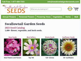 'swallowtailgardenseeds.com' screenshot