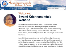 'swami-krishnananda.org' screenshot
