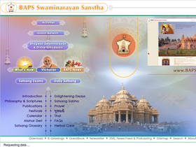'swaminarayan.org' screenshot
