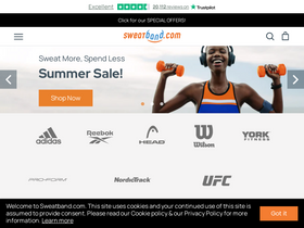 'sweatband.com' screenshot