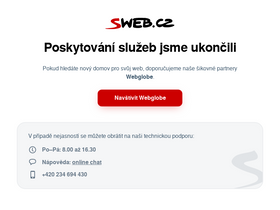 'sweb.cz' screenshot